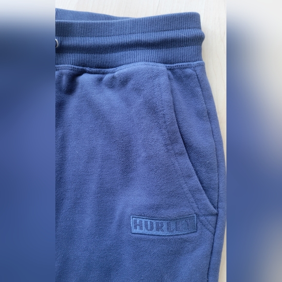 Men's HURLEY Navy Blue Elastic Drawstring Waist Gym Sweatpants Joggers Medium - Picture 4 of 6